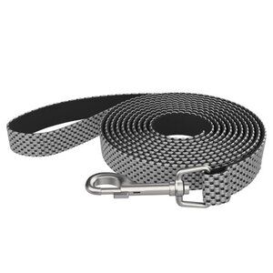 Nylon 5ft Anti-Shock Padded Dog Leash, Gray  - For Medium Size Dogs